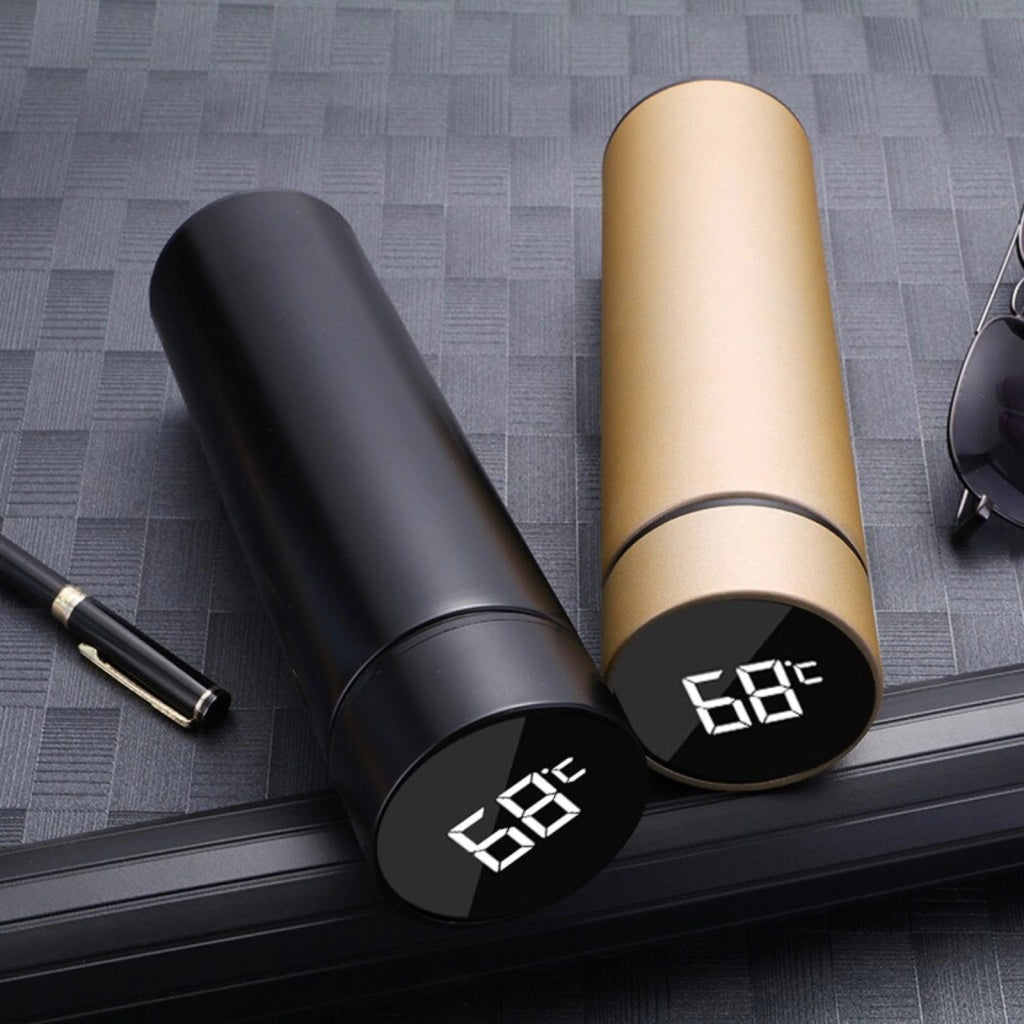 Termo inteligente con medidor de temperatura.