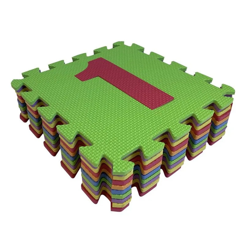 Piso de goma con números o animales.