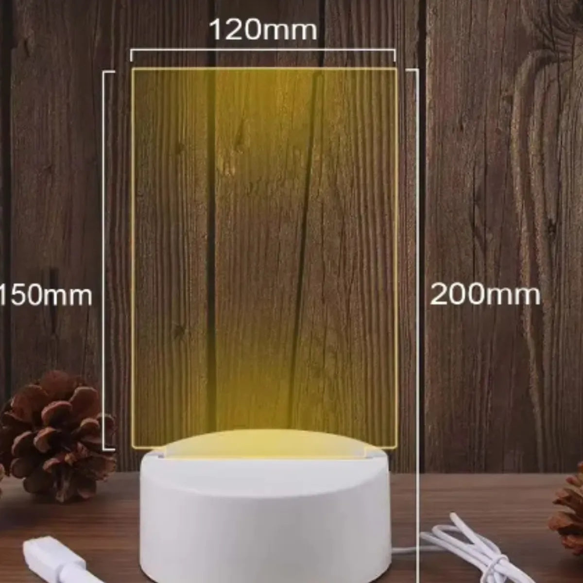 Lámpara 3D Acrílica Decorativa con Luz LED