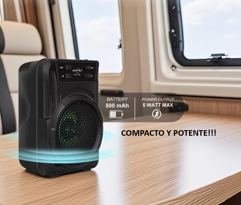 Parlante de 3" Bluetooth (iluminación RGB).